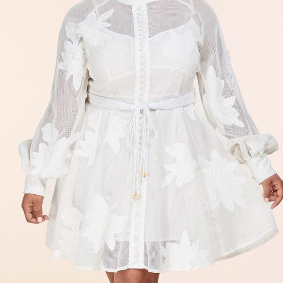 ❤️NEW L’atise by Amy Plus Size Cotton Blend Mini Dresses - Picture 2 of 9